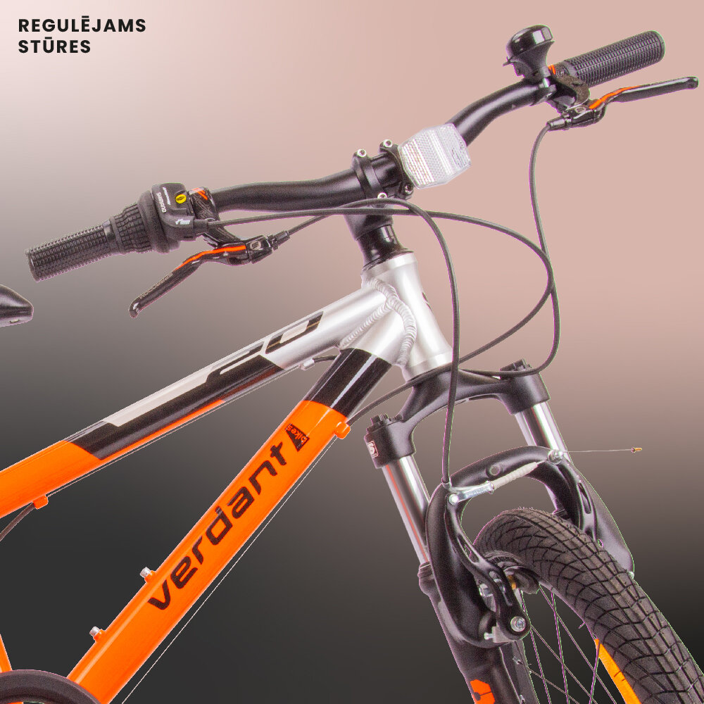 Velosipēds zēniem MTB Shimano 20", oranžs cena un informācija | Velosipēdi | 220.lv