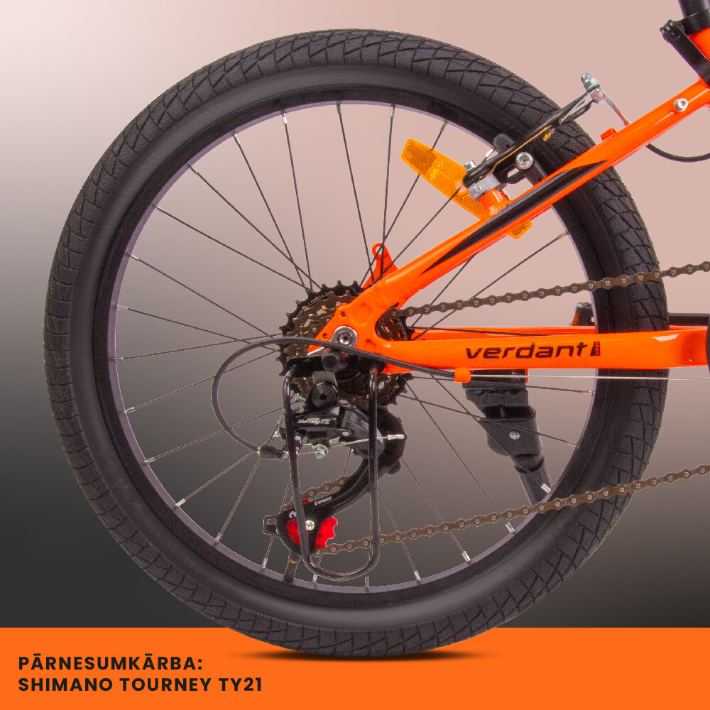 Velosipēds zēniem MTB Shimano 20", oranžs cena un informācija | Velosipēdi | 220.lv