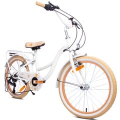 Velosipēds meitenēm Flower Bike 20", balts cena un informācija | Velosipēdi | 220.lv