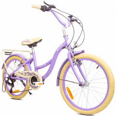 Детский велосипед для девочки 20" Shimano 6-speed Flower Bike лавандовый Sun Baby цена и информация | Велосипеды | 220.lv