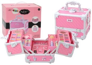 Liels kosmētikas un juvelierizstrādājumu komplekts koferī, rozā krāsā cena un informācija | Rotaļlietas meitenēm | 220.lv