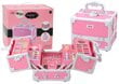 Liels kosmētikas un juvelierizstrādājumu komplekts koferī, rozā krāsā cena un informācija | Rotaļlietas meitenēm | 220.lv