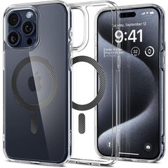 Spigen Ultra Hybrid Mag case with MagSafe for iPhone 15 Pro Max - natural titanium (Zero One pattern) цена и информация | Чехлы для телефонов | 220.lv