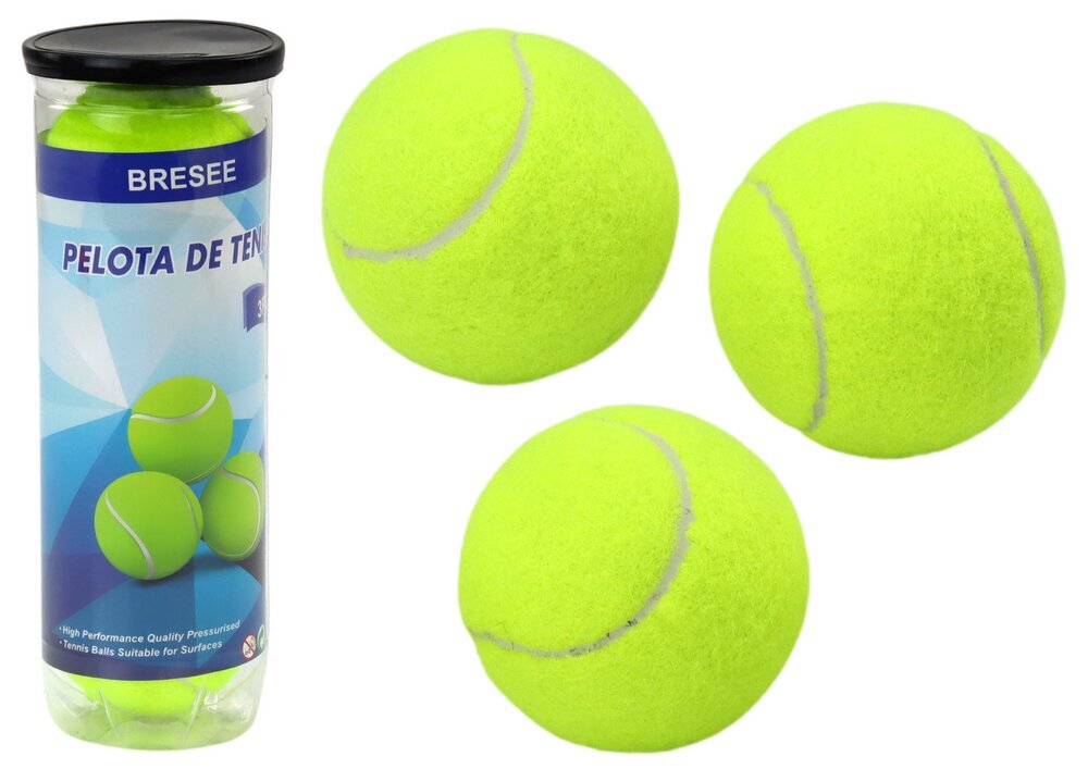 Tenisa bumbiņu komplekts, 3 gab. cena un informācija | Spēles brīvā dabā | 220.lv