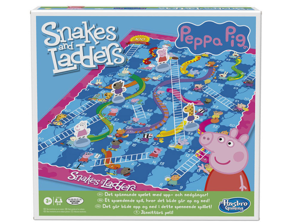 Galda spēle Kāpnes un čūskas ar Peppa Pig tematiku cena un informācija | Galda spēles | 220.lv