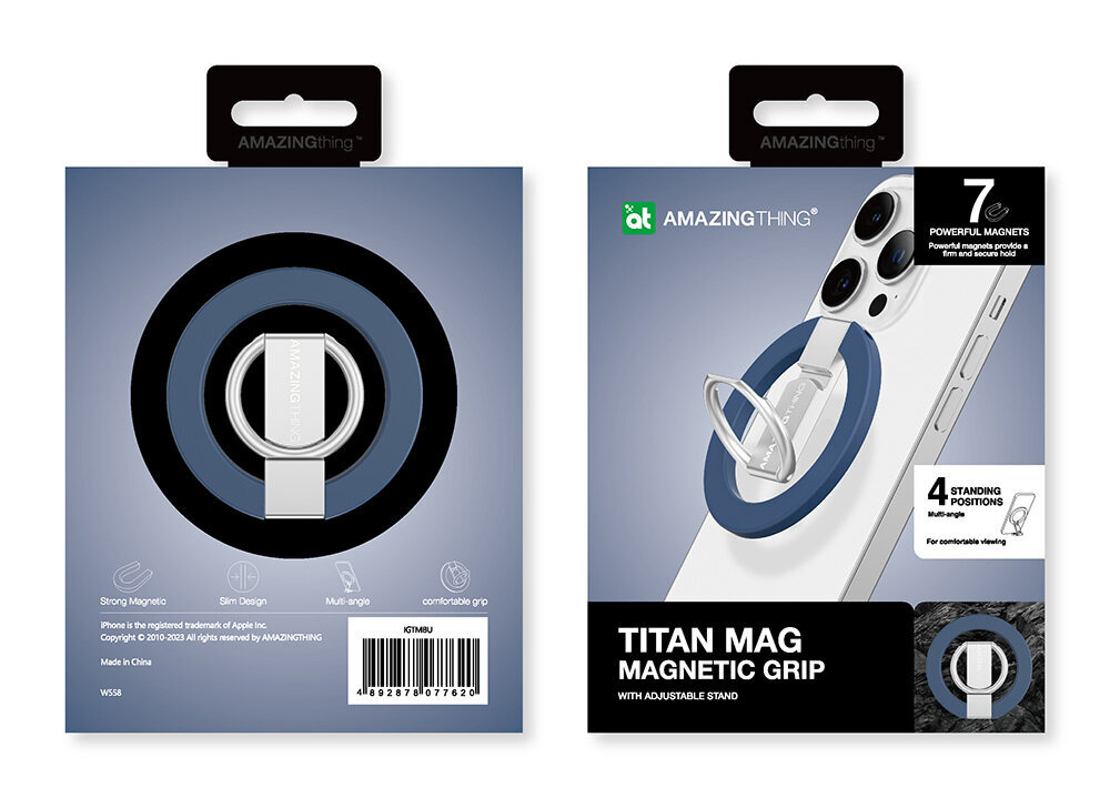 Amazing Thing Ring Titan Mag IGTMBK цена и информация | Mobilo telefonu aksesuāri | 220.lv