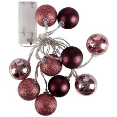 Ziemassvētku eglīšu rotaļlietas, 10 LED, 30 cm cena un informācija | Ziemassvētku lampiņas, LED virtenes | 220.lv