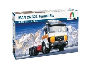 Конструктор Italeri MAN 26.321 Formel Six, 1/24, 0756 цена и информация | Склеиваемые модели | 220.lv