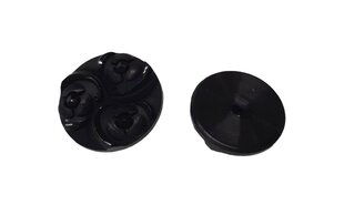 Круглая пластиковая пуговица с имитацией блестящих люверсов - 23 мм. цена и информация | Принадлежности для шитья | 220.lv