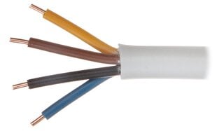 Elektrības kabelis YDY-4X1.5 cena un informācija | Saules paneļi, komponentes | 220.lv