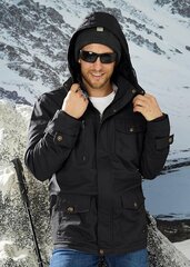Мужская хлопковая зимняя куртка MAGCOMSEN, черная цена и информация | Мужские куртки | 220.lv