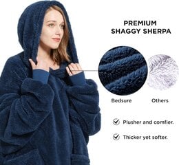 Unisex džemperis-pleds Bedsure, zils cena un informācija | Oriģināli džemperi | 220.lv