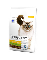 Корм для кошек Perfect Fit Sensitive 1+ с индейкой, 7 кг цена и информация | Сухой корм для кошек | 220.lv