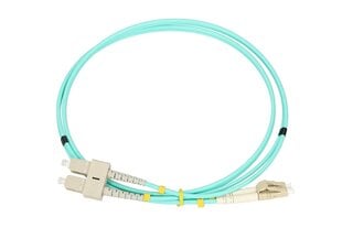 Extralink kabelis LC/UPC-SC/UPC | Patchcord | Multi Mode, OM3, Duplekss, 3mm, 5m cena un informācija | Auduma vadi un spaiļu bloki | 220.lv