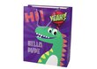 Papīra dāvanu maisiņš Dinosaur, 41,5x30x12 cm cena un informācija | Dāvanu saiņošanas materiāli | 220.lv