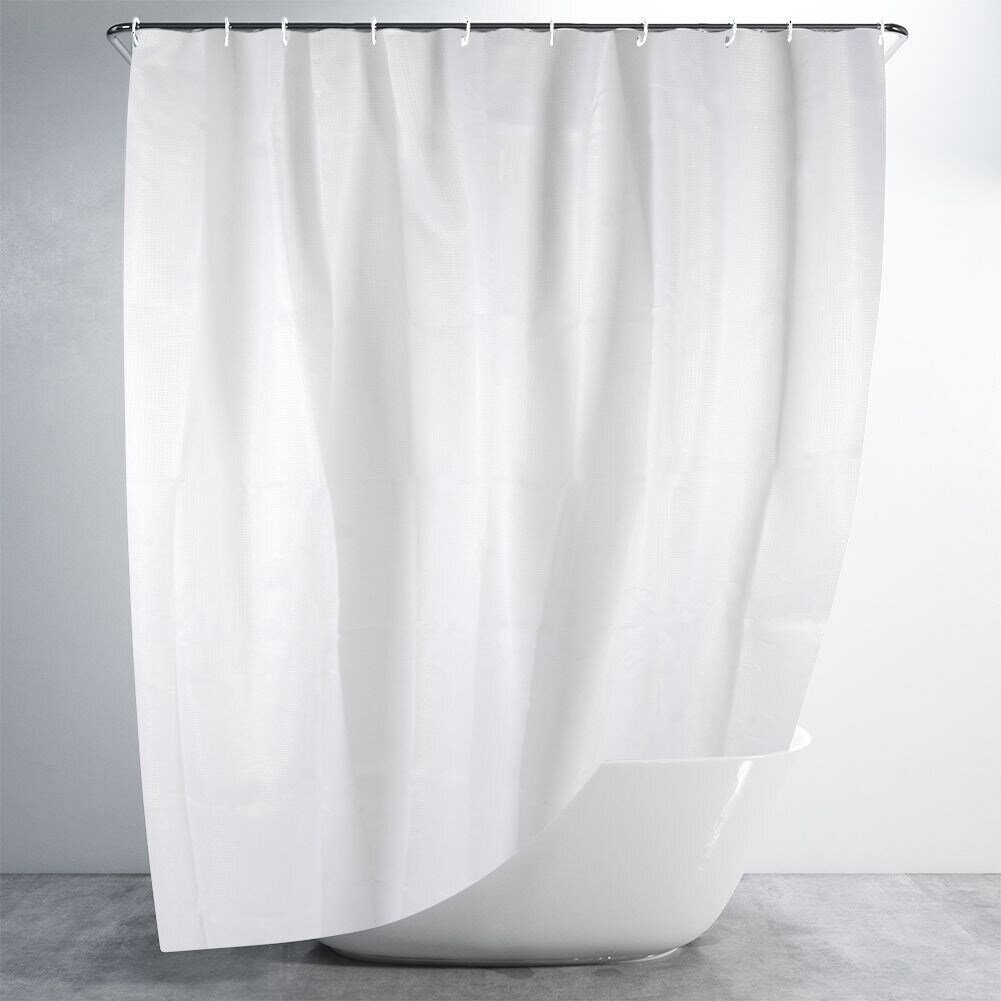 Dušas aizkars, balts - 180x180 cm cena un informācija | Vannas istabas aksesuāri | 220.lv