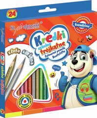 Карандаши школьные треугольные Bambino, 24 цвета цена и информация | Принадлежности для рисования, лепки | 220.lv