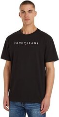 Tommy Jeans T-krekls vīriešiem DM0DM17993BDS, melns cena un informācija | Vīriešu T-krekli | 220.lv