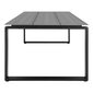 Āra galds Denver, Polietilēns, 210x100 cm, melns/pelēks цена и информация | Dārza galdi | 220.lv