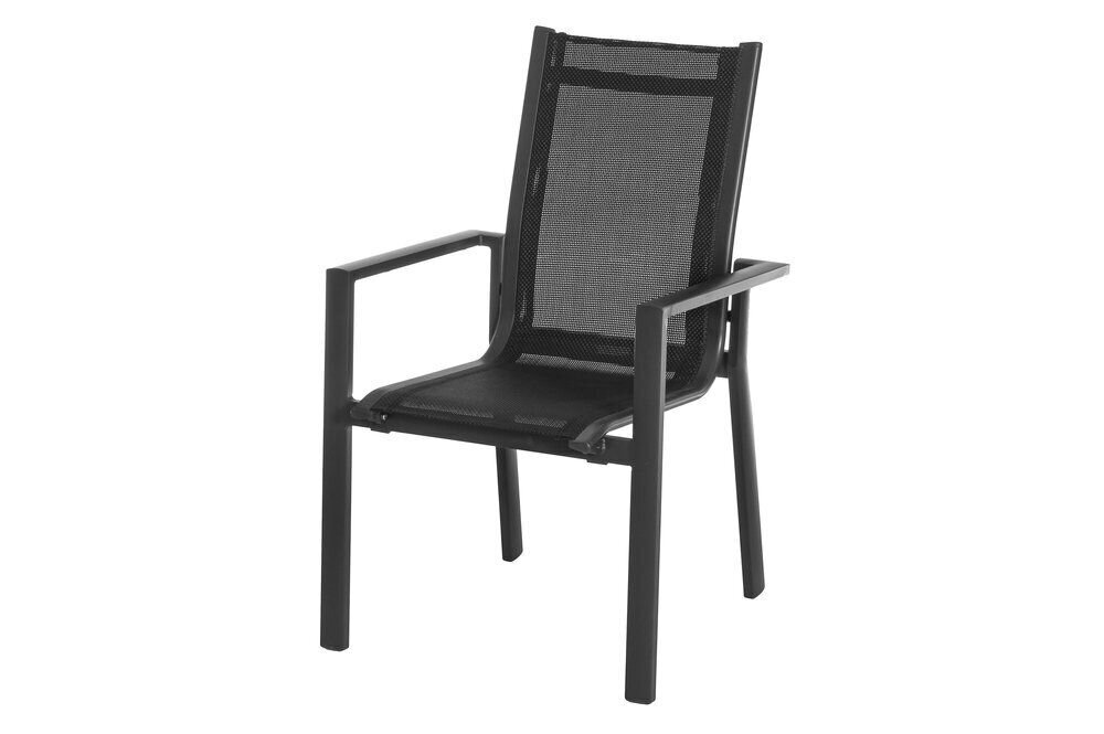 Krēsls 4Living Margareta, melns cena un informācija | Dārza krēsli | 220.lv