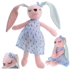 Plīša truša rotaļlieta, 52 cm, zila/rozā cena un informācija | Rotaļlietas zīdaiņiem | 220.lv