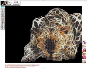 Dimanta mozaīkas komplekts Centrum Leopard, 400x500 mm cena un informācija | Dimantu mozaīkas | 220.lv