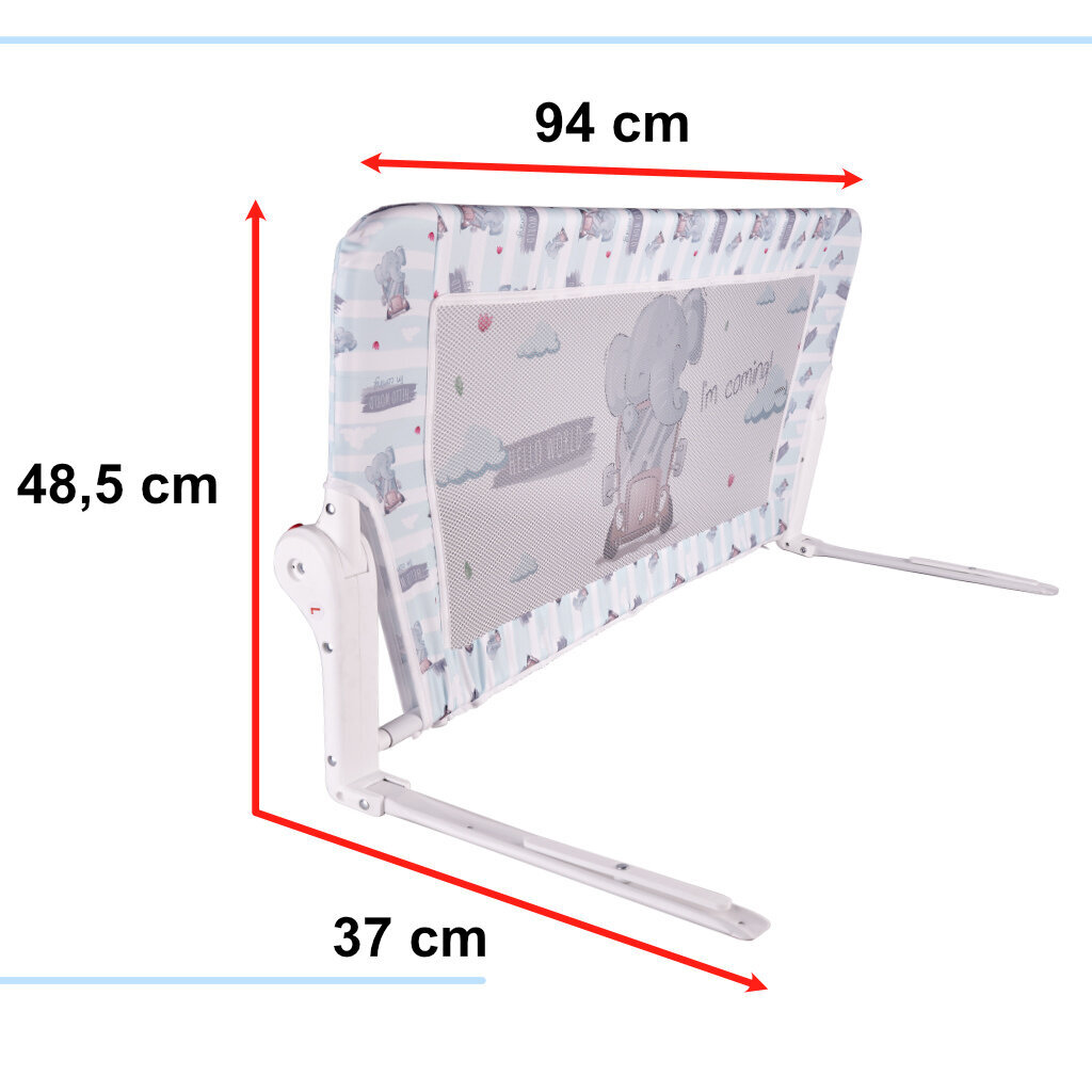 Gultas aizsargs, 90 cm, White/blue cena un informācija | Bērnu drošības preces | 220.lv