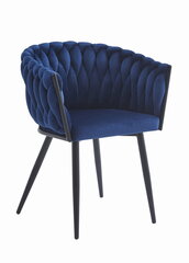 2 krēslu komplekts Orion, tumši zils cena un informācija | Virtuves un ēdamistabas krēsli | 220.lv