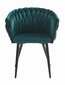 2 krēslu komplekts Orion, zaļā krāsā cena un informācija | Virtuves un ēdamistabas krēsli | 220.lv