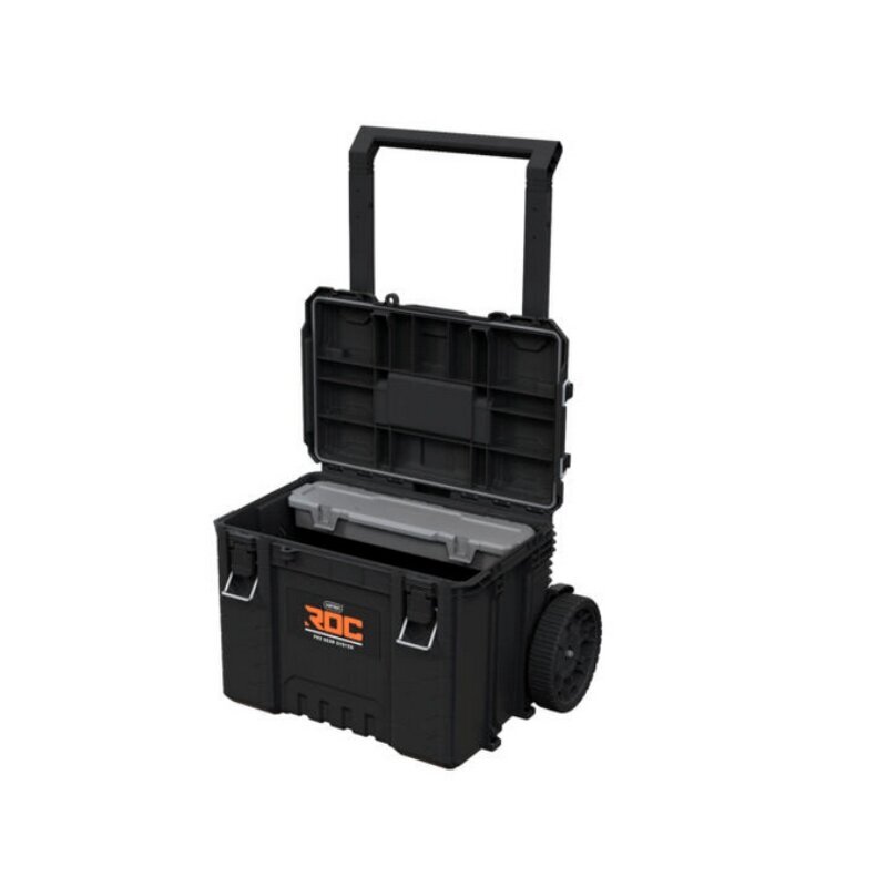 Instrumentu kastu komplekts uz riteņiem ROC Pro Gear 2.0 Mobile System 64,8x47,8x87,2cm cena un informācija | Instrumentu kastes | 220.lv