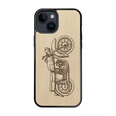Деревянный чехол для iPhone 15 FoxysCraft, Motorcycle, ольха цена и информация | Чехлы для телефонов | 220.lv