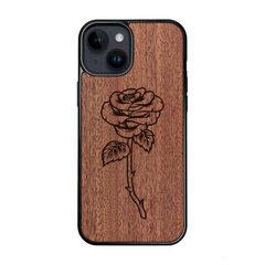 Деревянный чехол для iPhone 15 FoxysCraft, Rose, красное дерево цена и информация | Чехлы для телефонов | 220.lv