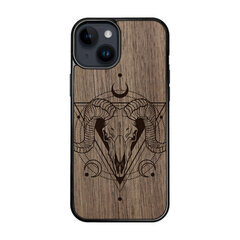 Деревянный чехол для iPhone 15 FoxysCraft, Ram skull, ореховое дерево цена и информация | Чехлы для телефонов | 220.lv