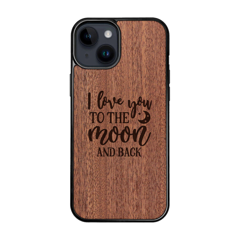 Koka maciņš iPhone 15 FoxysCraft I love you to the moon and back цена и информация | Telefonu vāciņi, maciņi | 220.lv