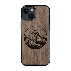 Деревянный чехол для iPhone 15 FoxysCraft, Mountains, ореховое дерево цена и информация | Чехлы для телефонов | 220.lv