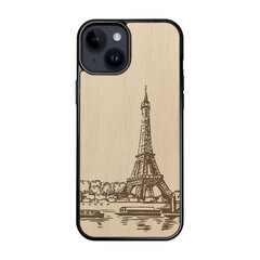 Деревянный чехол для iPhone 15 FoxysCraft, Eiffel tower, ольха цена и информация | Чехлы для телефонов | 220.lv