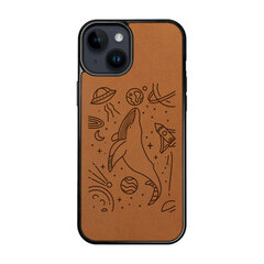 Кожаный чехол для iPhone 15 FoxysCraft, Space Whale цена и информация | Чехлы для телефонов | 220.lv