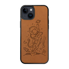 Кожаный чехол для iPhone 15 FoxysCraft, Space cat цена и информация | Чехлы для телефонов | 220.lv
