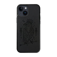 Ādas maciņš iPhone 15 FoxysCraft Raven king cena un informācija | Telefonu vāciņi, maciņi | 220.lv