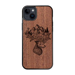 Koka maciņš iPhone 15 Plus FoxysCraft Deer and mountains cena un informācija | Telefonu vāciņi, maciņi | 220.lv