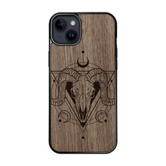 Деревянный чехол для iPhone 15 Plus FoxysCraft, Ram skull, ореховое дерево цена и информация | Чехлы для телефонов | 220.lv