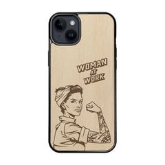Деревянный чехол для iPhone 15 Plus FoxysCraft, Strong woman, ольха цена и информация | Чехлы для телефонов | 220.lv