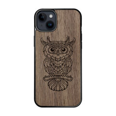 Деревянный чехол для iPhone 15 Plus FoxysCraft, Owl, ореховое дерево цена и информация | Чехлы для телефонов | 220.lv