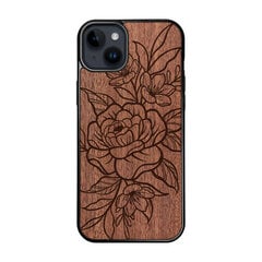 Деревянный чехол для iPhone 15 Plus FoxysCraft, Flowers, красное дерево цена и информация | Чехлы для телефонов | 220.lv