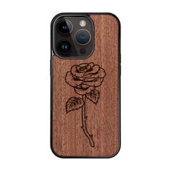 Деревянный чехол для iPhone 15 Pro FoxysCraft, Rose, красное дерево цена и информация | Чехлы для телефонов | 220.lv