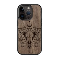 Деревянный чехол для iPhone 15 Pro FoxysCraft, Ram skull, ореховое дерево цена и информация | Чехлы для телефонов | 220.lv