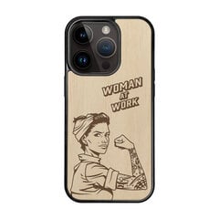 Koka maciņš iPhone 15 Pro FoxysCraft Strong woman cena un informācija | Telefonu vāciņi, maciņi | 220.lv