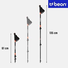 Палки для скандинавской ходьбы Beon NX2 61-135 см цена и информация | Палки для ходьбы | 220.lv