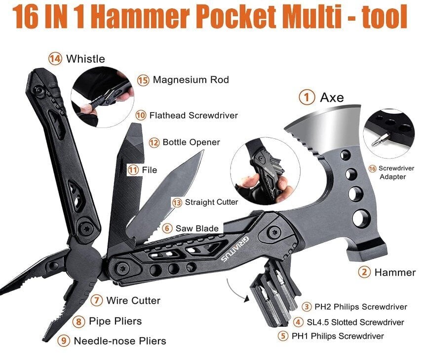 Daudzfunkcionāls instruments Giriatus cena un informācija | Tūrisma naži, daudzfunkcionālie instrumenti | 220.lv
