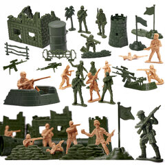 Karavīru figūriņu komplekts, 114 gab. cena un informācija | Rotaļlietas zēniem | 220.lv